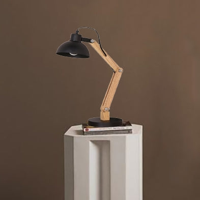 Настольная лампа Металл Дерево H45