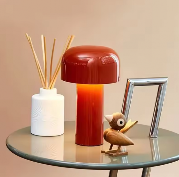 Настольная лампа Гриб Красный