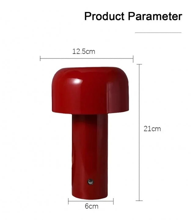 Настольная лампа Гриб Красный