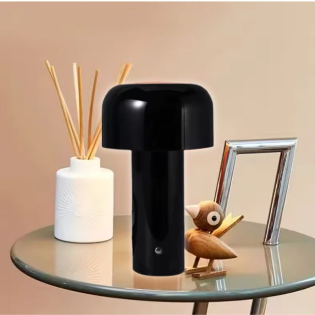 Настольная лампа Гриб Черный