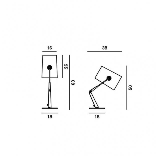 Настольная лампа H63 см